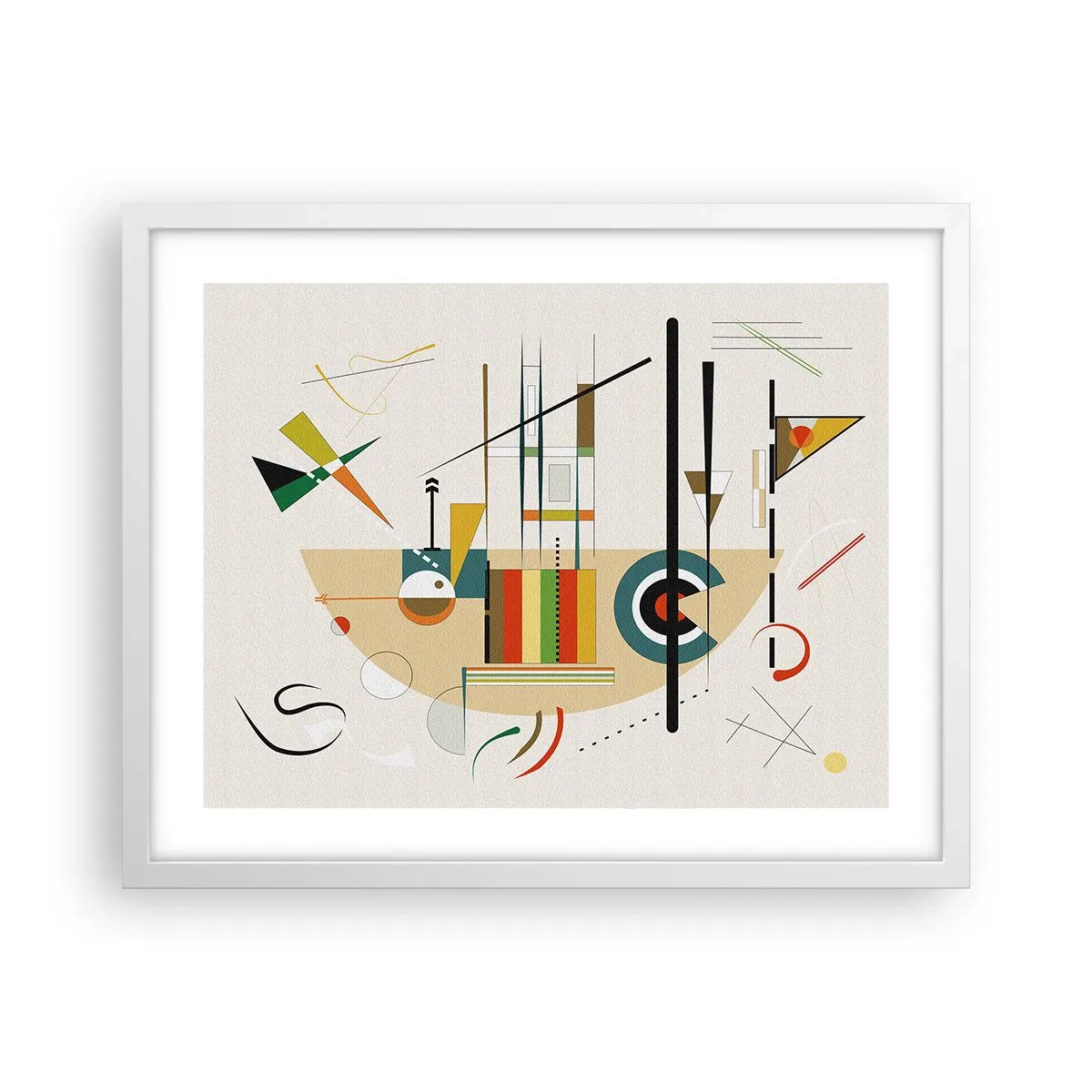 Poster in een witte lijst - En de wereld lacht - 50x40 cm