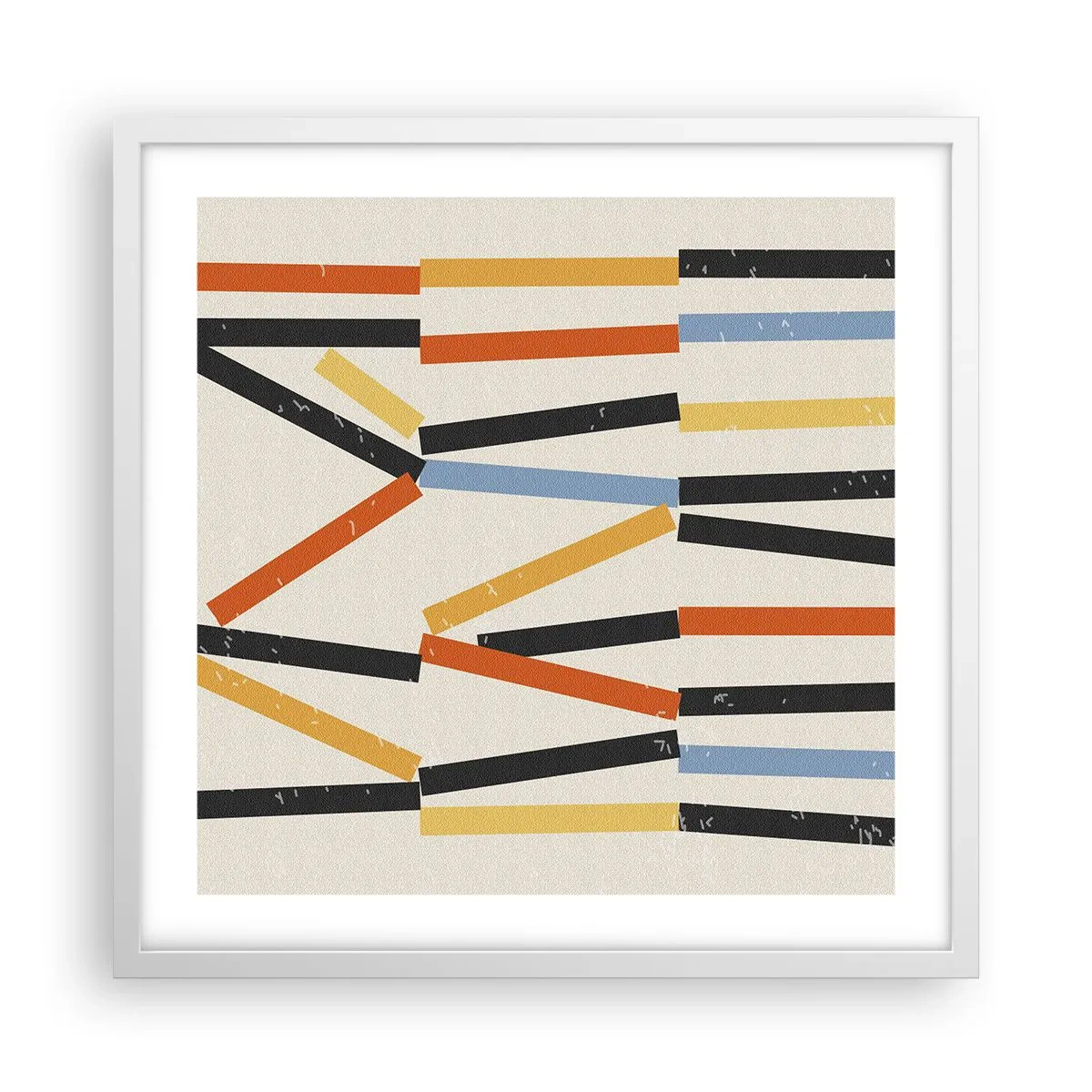 Poster in een witte lijst - Compositie op goed niveau - 50x50 cm
