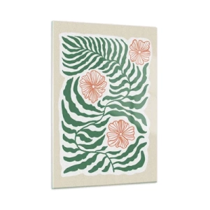 Schilderen op glas - Bloeiend in het groen - 50x70 cm