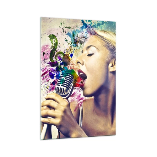 Schilderen op glas - Schilder de wereld met je stem - 70x100 cm