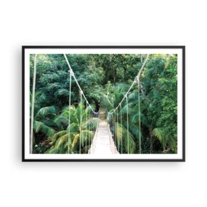 Poster in een zwarte lijst - Welkom in de jungle! - 100x70 cm