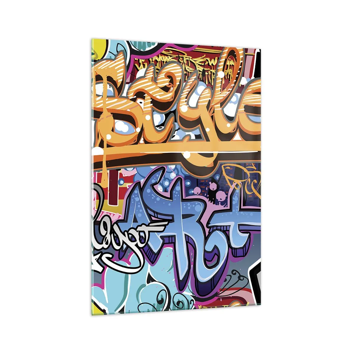 Schilderen op glas - Muurschilderingen, muurschilderingen, muurschilderingen ... - 70x100 cm