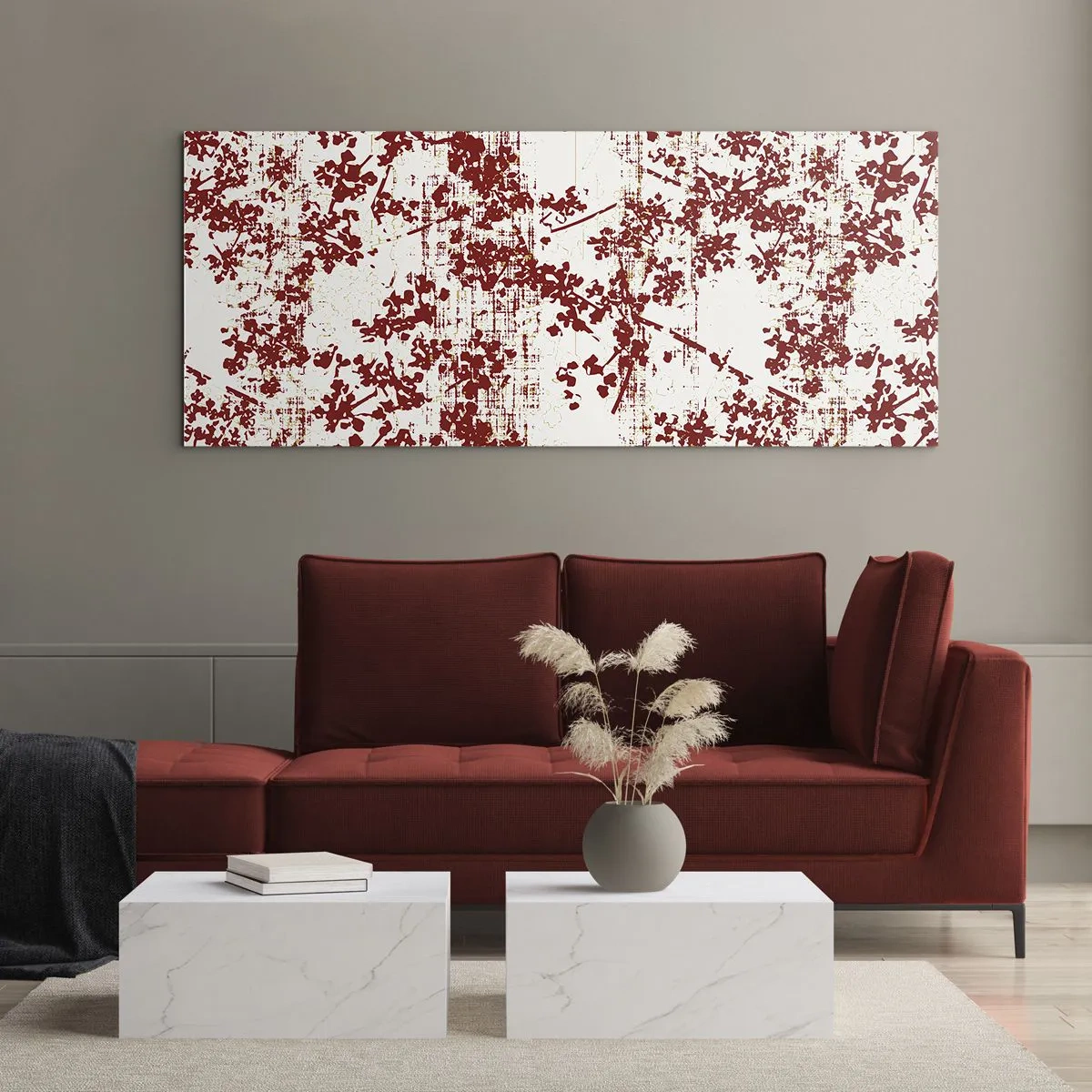 Schilderen op glas - Zoals oud calico - 100x40 cm