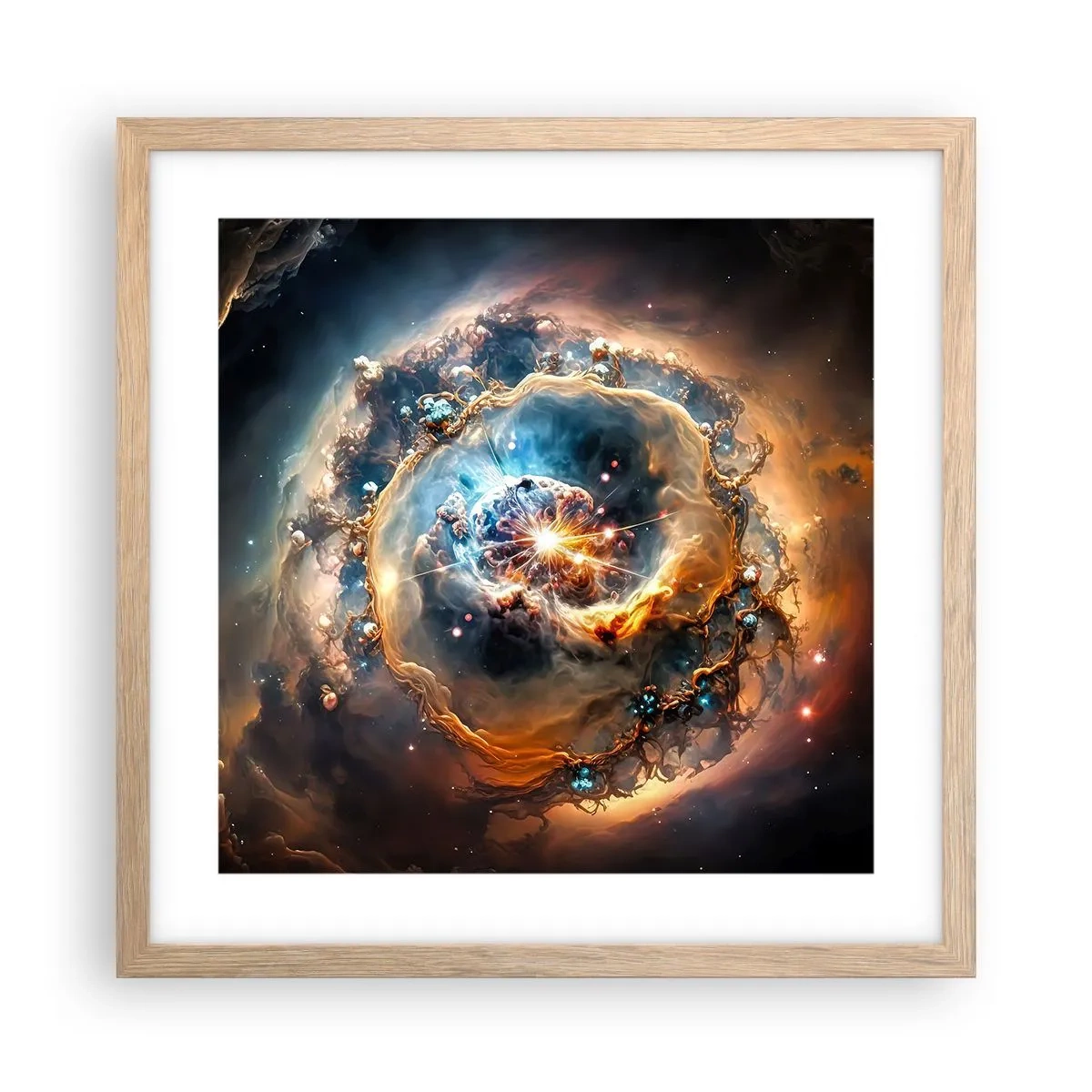 Een poster in een licht eiken lijst - Begin - 40x40 cm