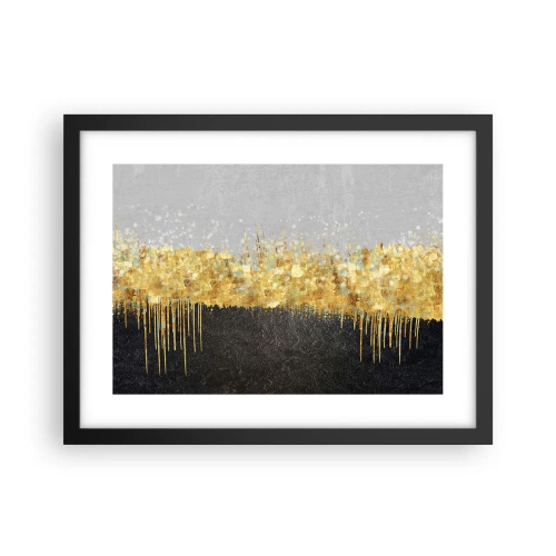 Poster in een zwarte lijst - Naar binnen en naar boven - 40x30 cm