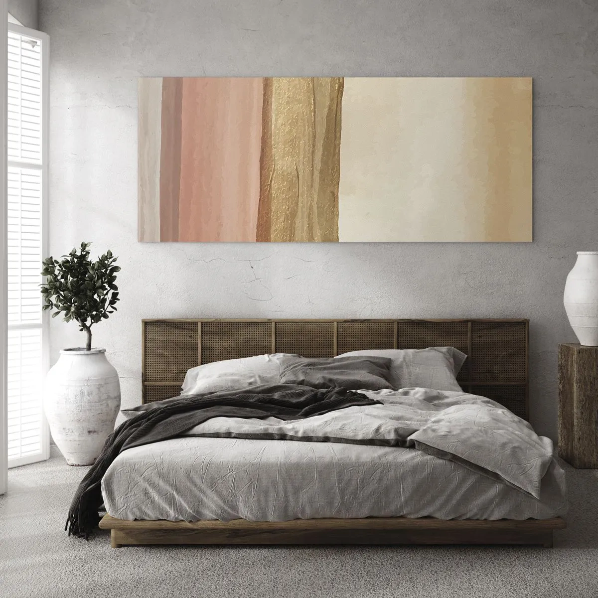 Schilderen op glas - Verticale compositie - 120x50 cm