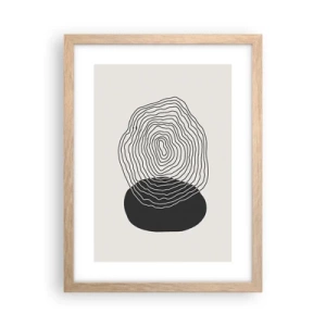 Een poster in een licht eiken lijst - Duur en spiertrekkingen - 30x40 cm