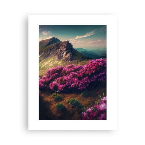 Poster - Zomer in de bergen - 30x40 cm