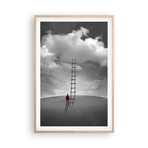 Een poster in een licht eiken lijst - Alles is mogelijk - 61x91 cm