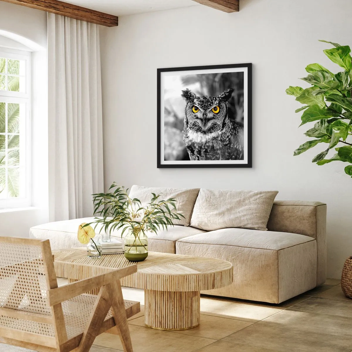 Poster in een zwarte lijst - Niets zal zich verbergen - 40x40 cm