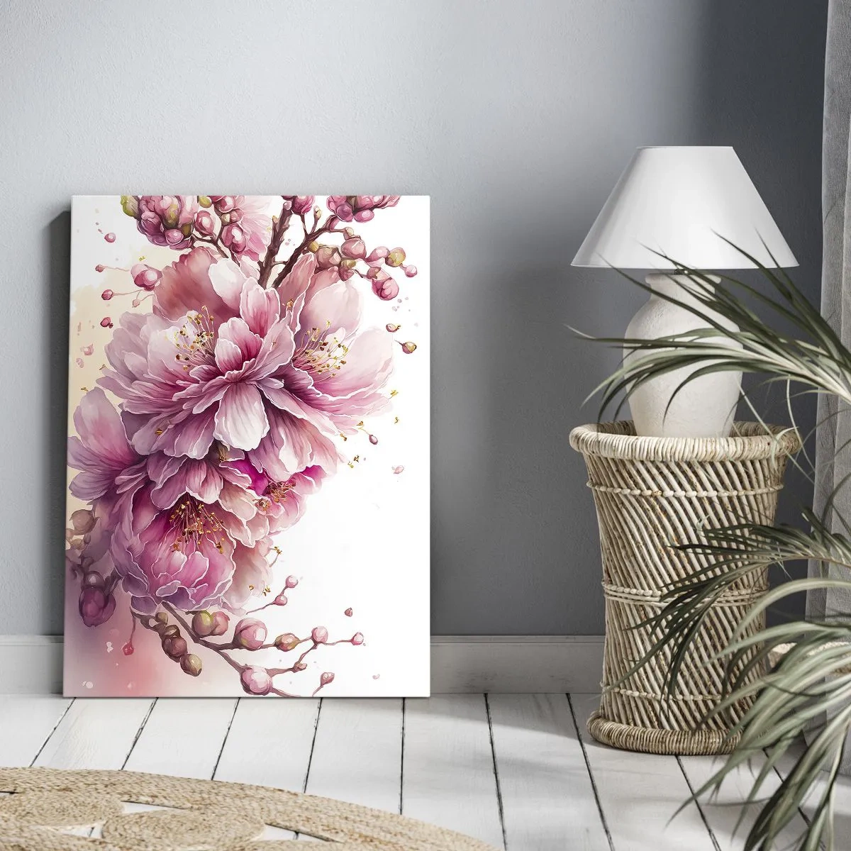 Schilderen op canvas - Kersenbloesem - 50x70 cm