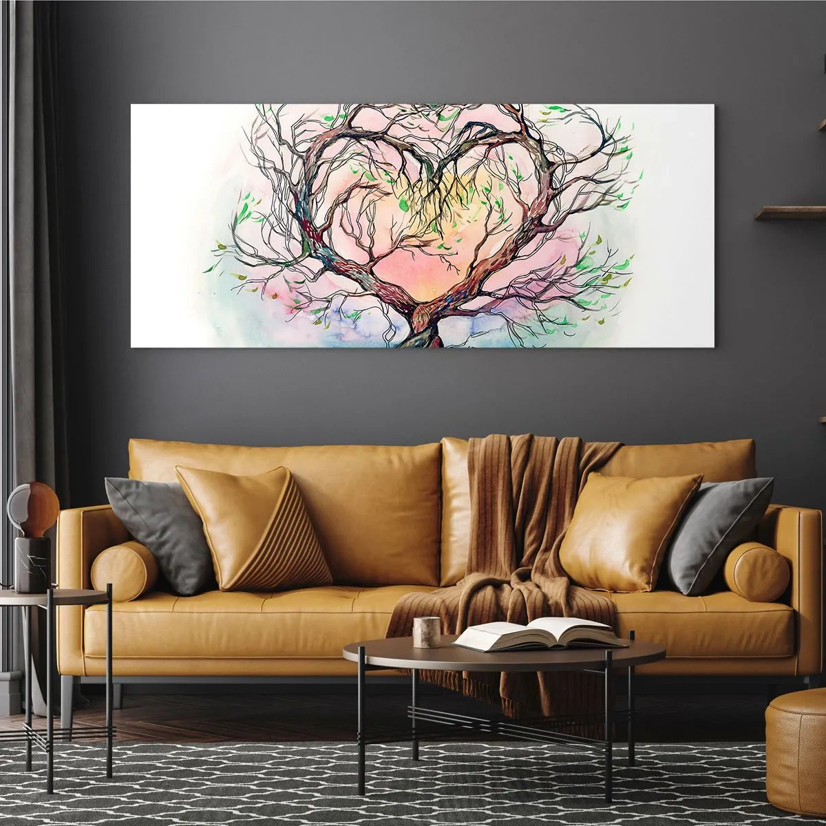 Schilderen op glas - Samen tegen de stormen - 120x50 cm