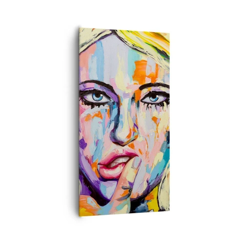 Schilderen op canvas - Kijk haar recht in de ogen - 65x120 cm