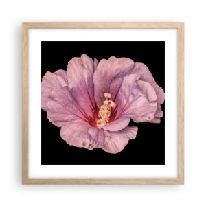 Een poster in een licht eiken lijst - Recht in het hart - 40x40 cm