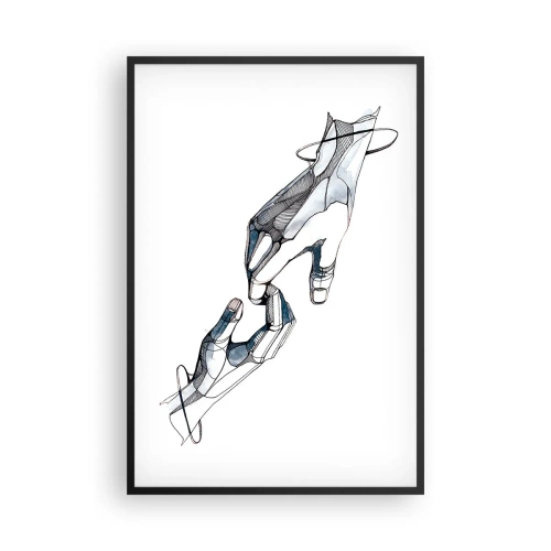 Poster in een zwarte lijst - Een goed gebaar - 61x91 cm