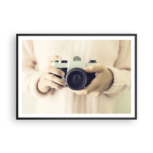 Poster in een zwarte lijst - Om meer te zien... - 100x70 cm