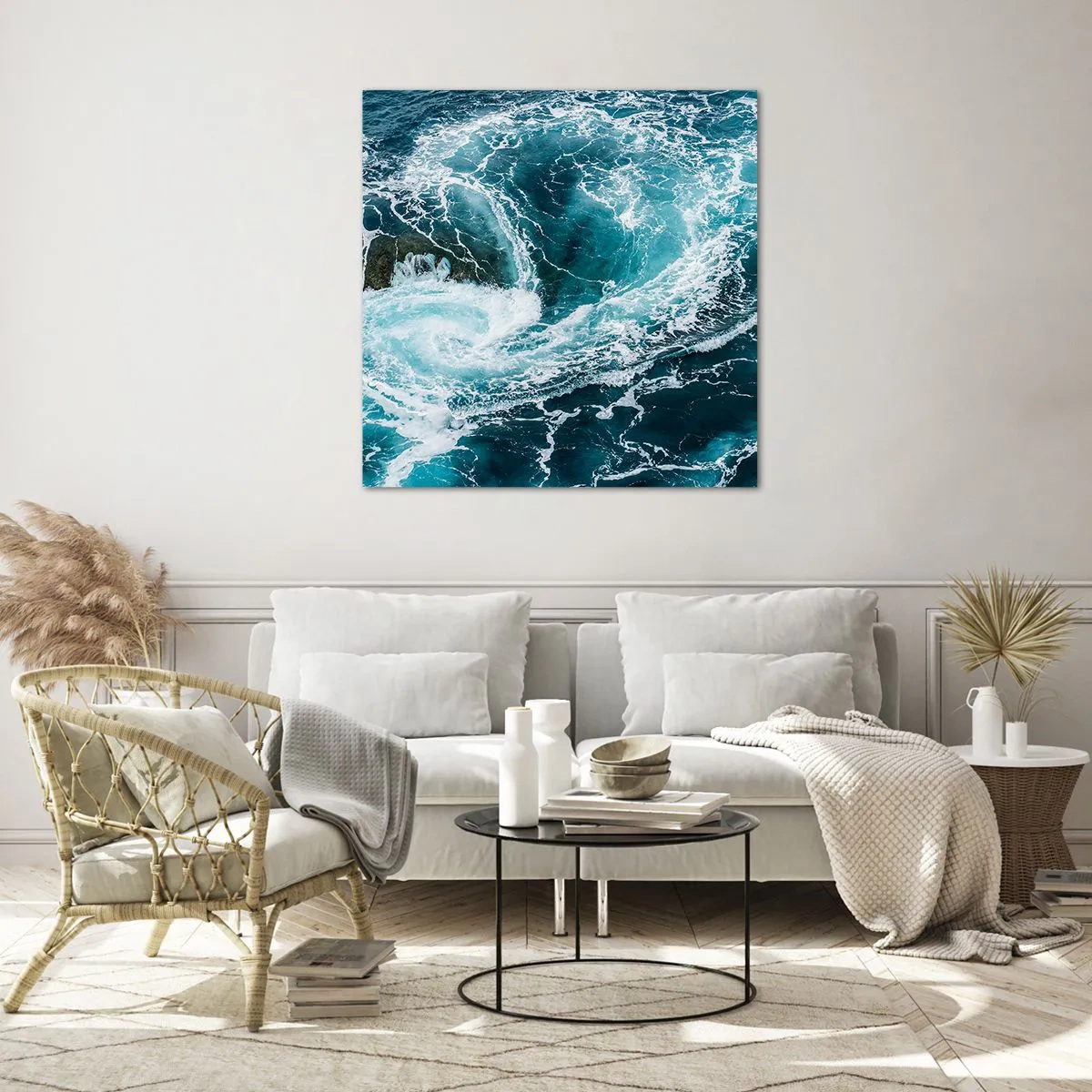 Schilderen op glas - De poort naar het binnenste van de aarde - 30x30 cm