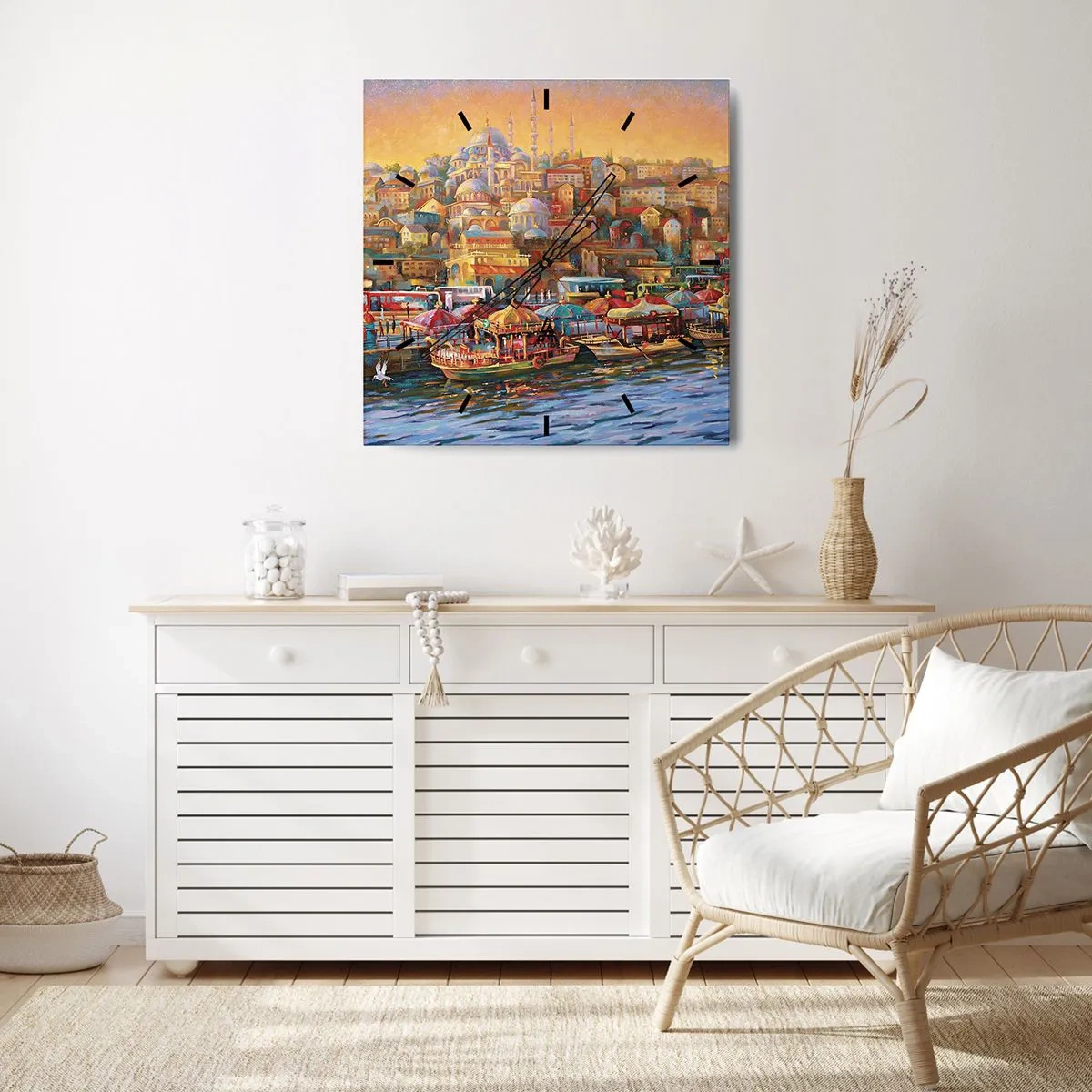 Wandklok - Klok - Istanboel verhaal - 30x30 cm