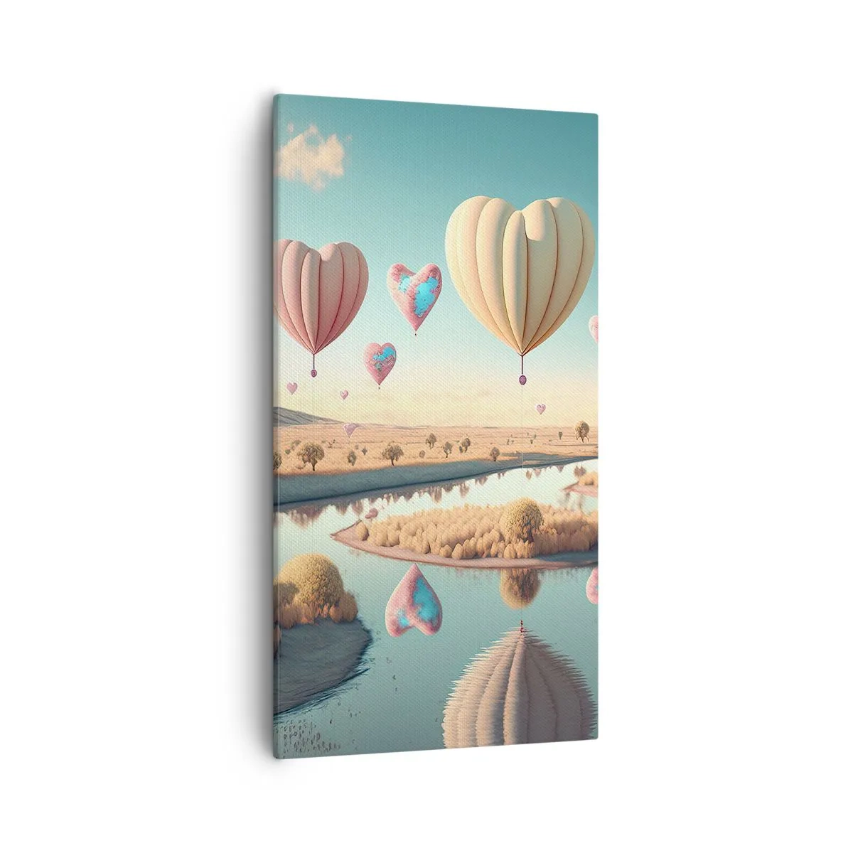 Schilderen op canvas - Liefde laat je vliegen - 55x100 cm