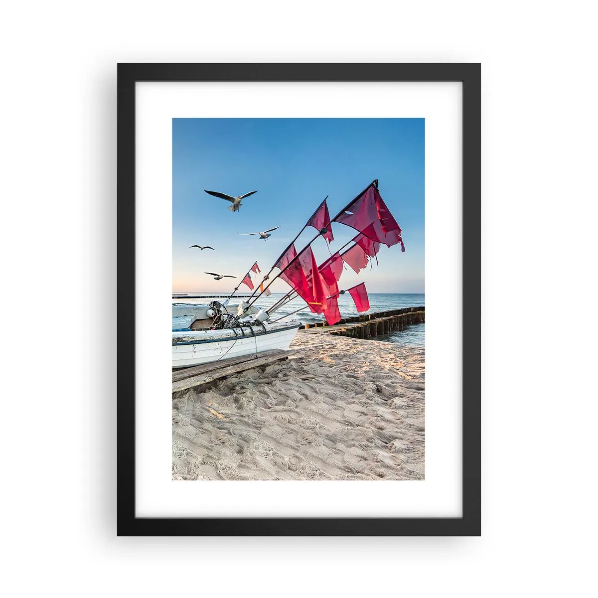 Poster in een zwarte lijst - Een welverdiende rust - 30x40 cm