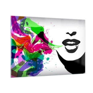 Schilderen op glas - Een verhaal in de kleuren van de regenboog - 100x70 cm