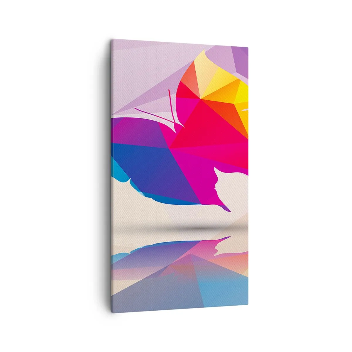 Schilderen op canvas - Vlinder regenboog - 45x80 cm
