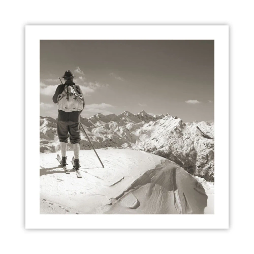 Poster - En de bergen blijven onveranderd - 50x50 cm