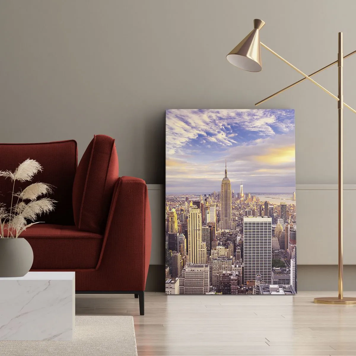 Schilderen op canvas - Reik alleen naar de wolken - 50x70 cm
