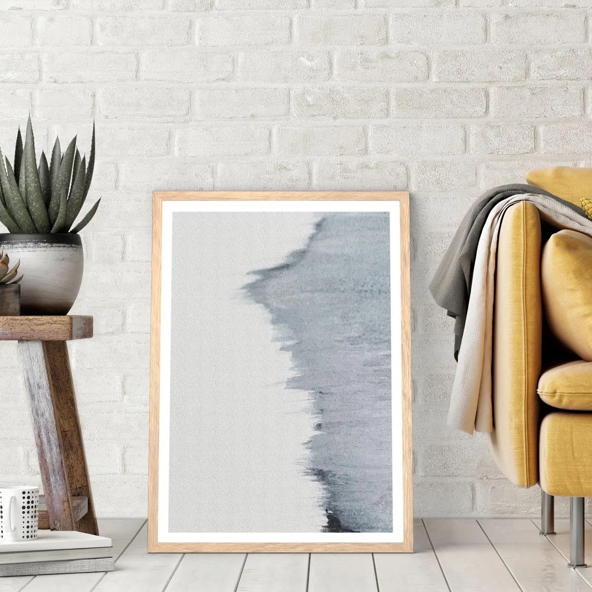 Een poster in een licht eiken lijst - Mysterieuze tekst - 70x100 cm