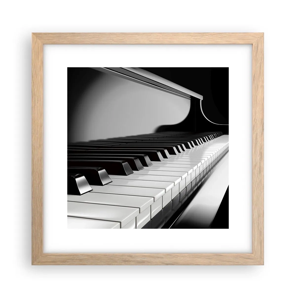 Een poster in een licht eiken lijst - Harmonie van vormen en kleuren - 30x30 cm