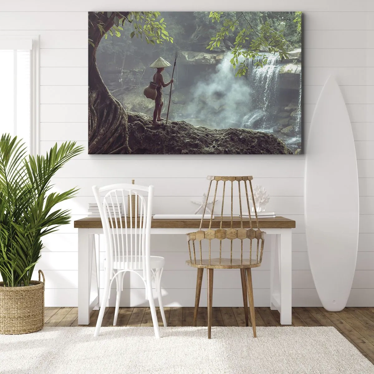 Schilderen op canvas - Bevriend met de natuur - 120x80 cm