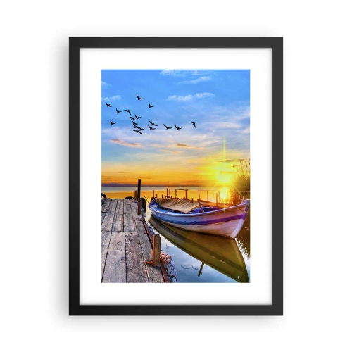 Poster in een zwarte lijst - Ik zie je morgen - 30x40 cm