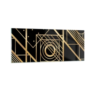 Schilderen op glas - Gouden geometrie - 100x40 cm