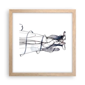 Een poster in een licht eiken lijst - Touch-studie - 30x30 cm