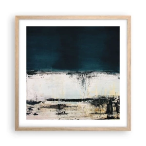 Een poster in een licht eiken lijst - Horizontale compositie - 50x50 cm