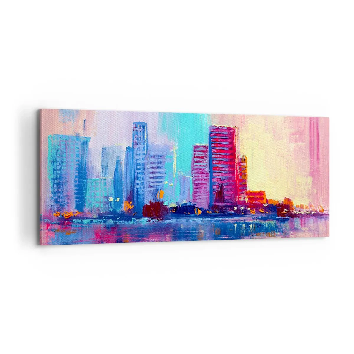 Schilderen op canvas - Badend in kleuren - 100x40 cm