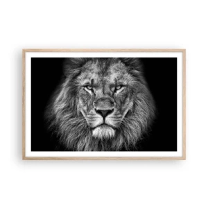 Een poster in een licht eiken lijst - In een kroningskleed - 91x61 cm