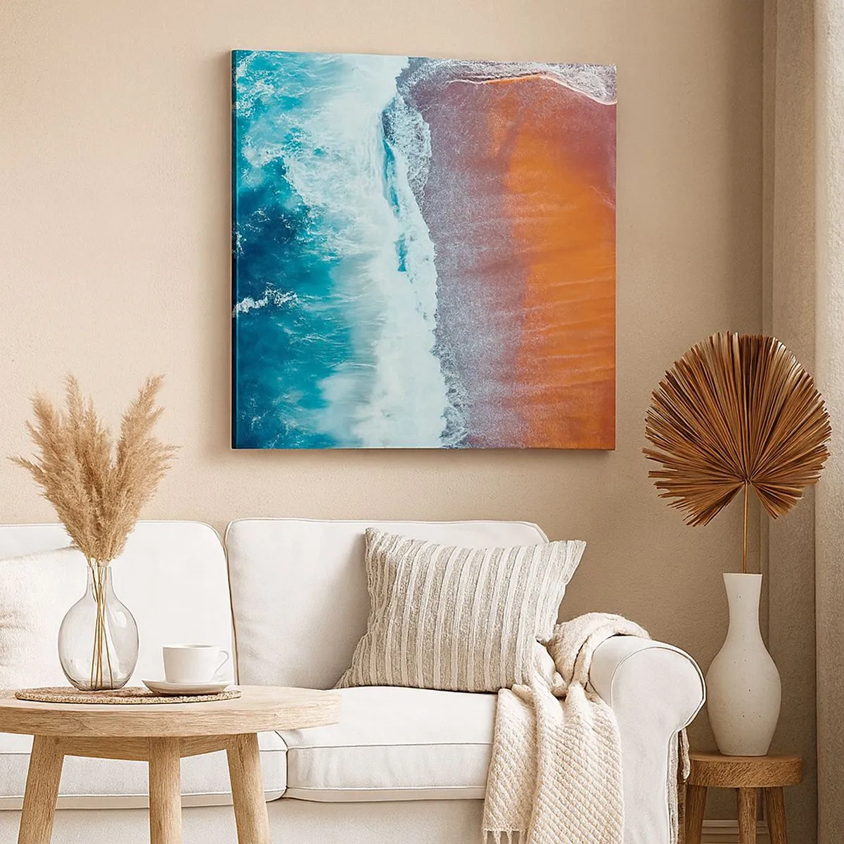 Schilderen op canvas - Aanraking van de oceaan - 30x30 cm