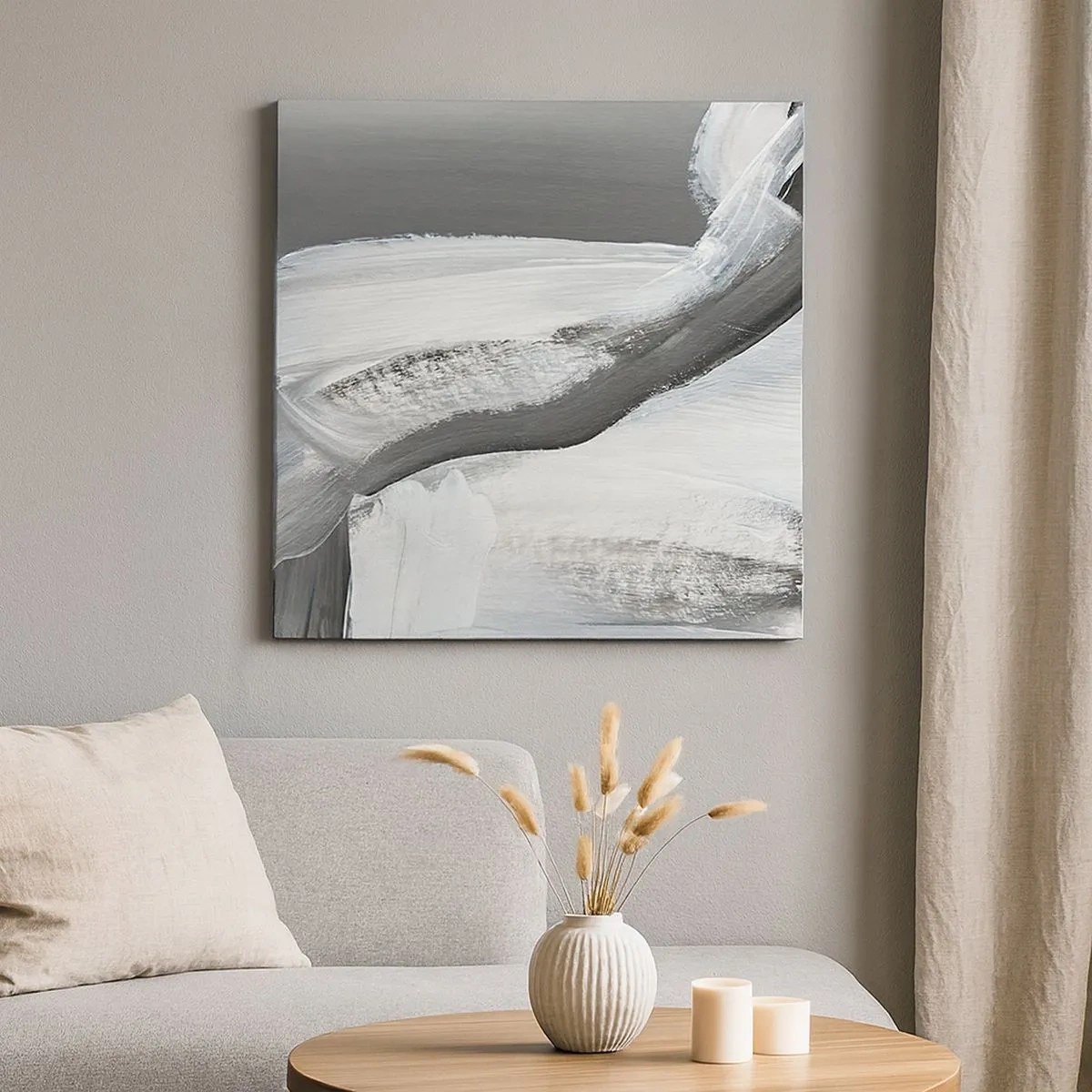 Schilderen op canvas - Een beslissende beweging - 30x30 cm