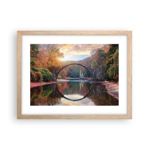 Een poster in een licht eiken lijst - Aan de andere kant van de spiegel - 40x30 cm