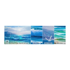Fotobehang Staaltje Standard Eco - Het brengt verlichting - Abstractie, Zee, Grafisch - 100x30 cm