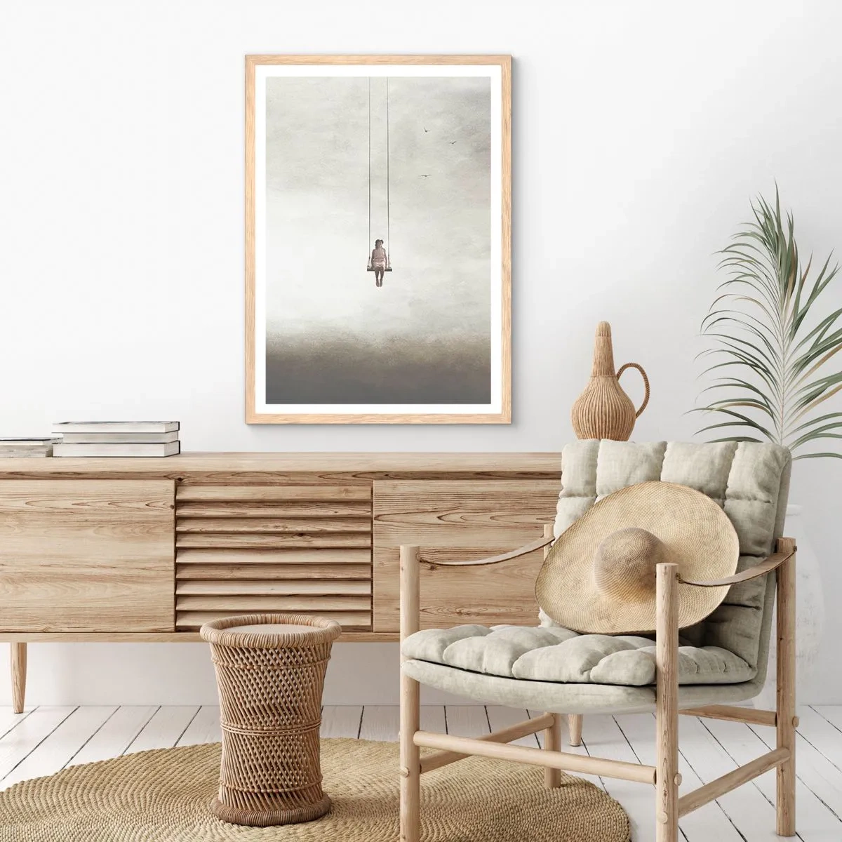 Een poster in een licht eiken lijst - Een kind in ons - 40x50 cm