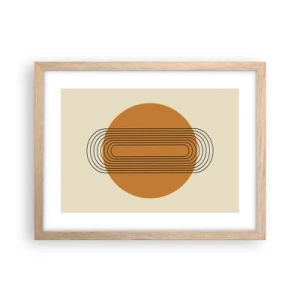 Een poster in een licht eiken lijst - Perfect plan - 40x30 cm
