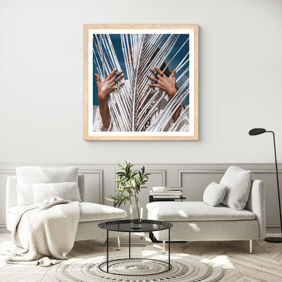 Een poster in een licht eiken lijst - Het meisje van de sjamaan? - 50x50 cm