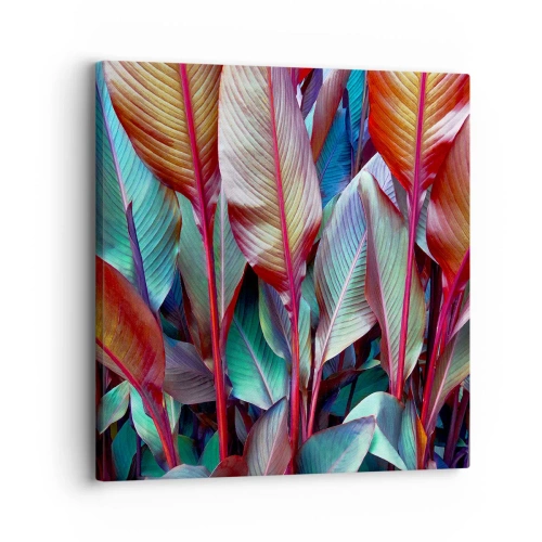 Schilderen op canvas - Een kleurrijk struikgewas - 30x30 cm
