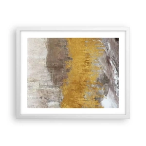 Poster in een witte lijst - Een gouden explosie - 50x40 cm