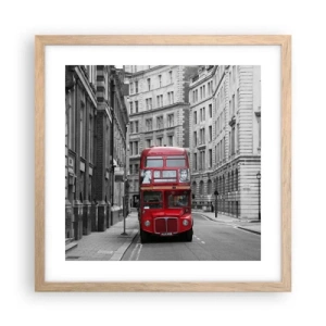 Een poster in een licht eiken lijst - Het dagelijkse leven hoeft niet grijs te zijn - 40x40 cm