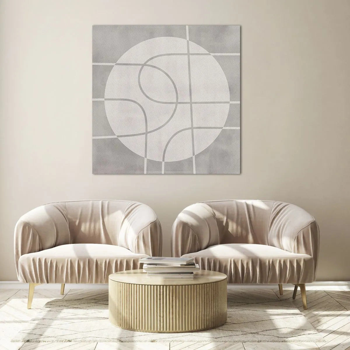 Schilderen op glas - Rond en rechtdoor - 50x50 cm