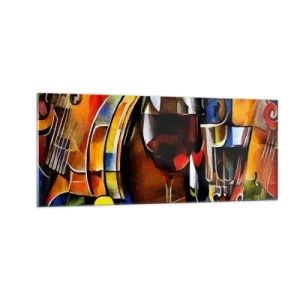 Schilderen op glas - En de wereld krijgt kleuren - 100x40 cm