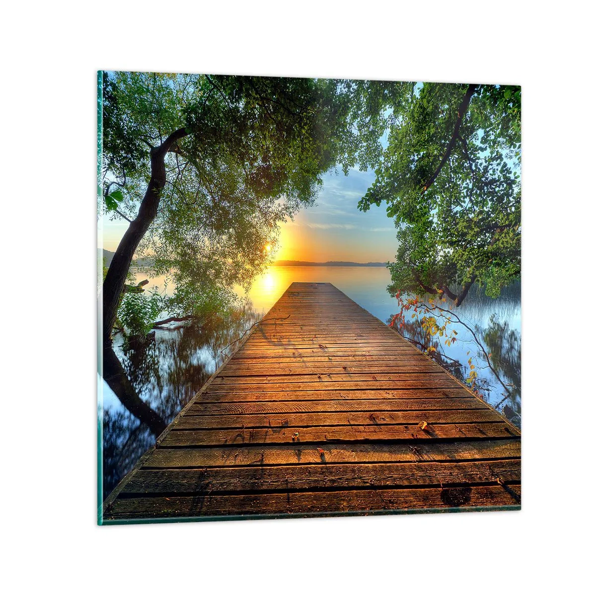 Schilderen op glas - Neem de tijd, ga zitten - 60x60 cm